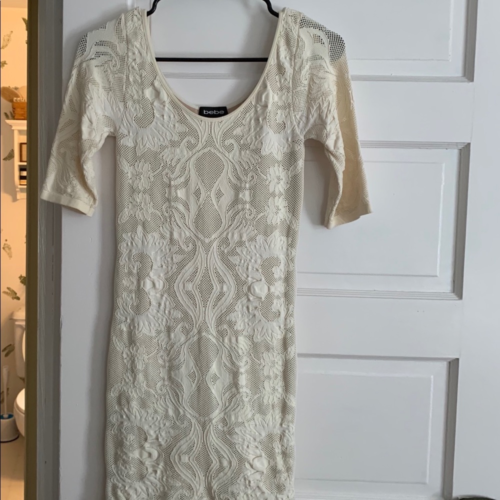 Body con BEBE white dress-formal